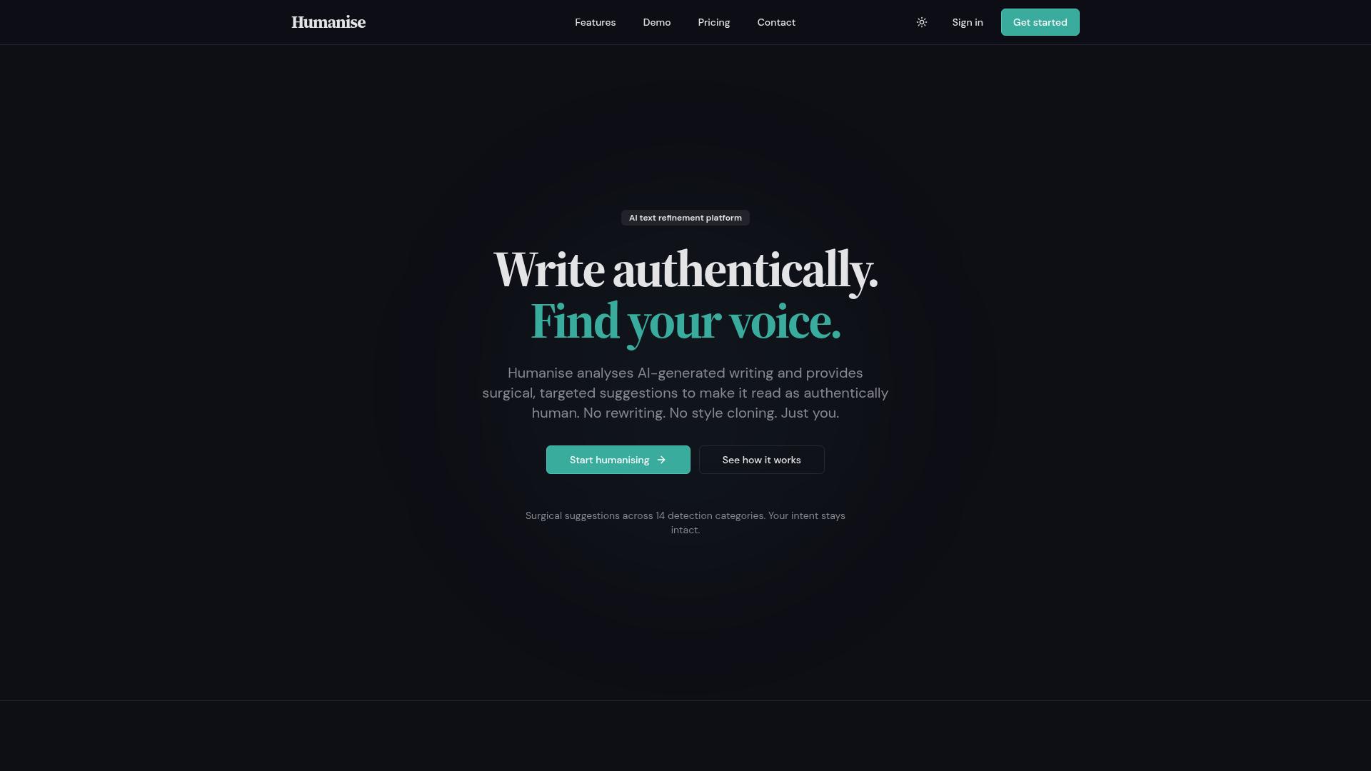 Humanise – AI text refinement platform